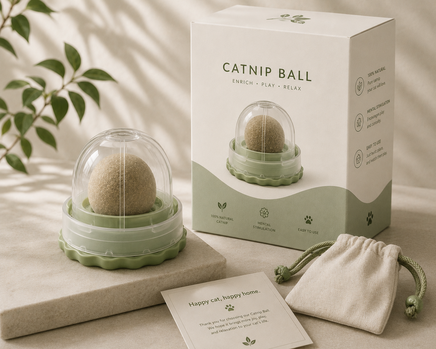 Catnip Ball Nutrition Pet Snacks Energy Ball Safe Lick Candy Vitamin Pudding Catnip Lollipop Toys for Cats Durable Design
